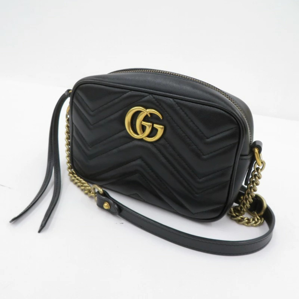 GUCCI Quilted Bag Shoulder Black